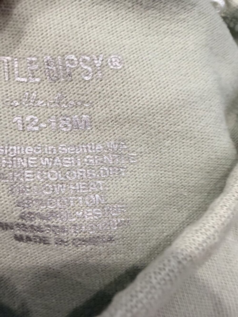 Little Bipsy 12-18M Sage Green Pocket Tank Top - Picture 3 of 3